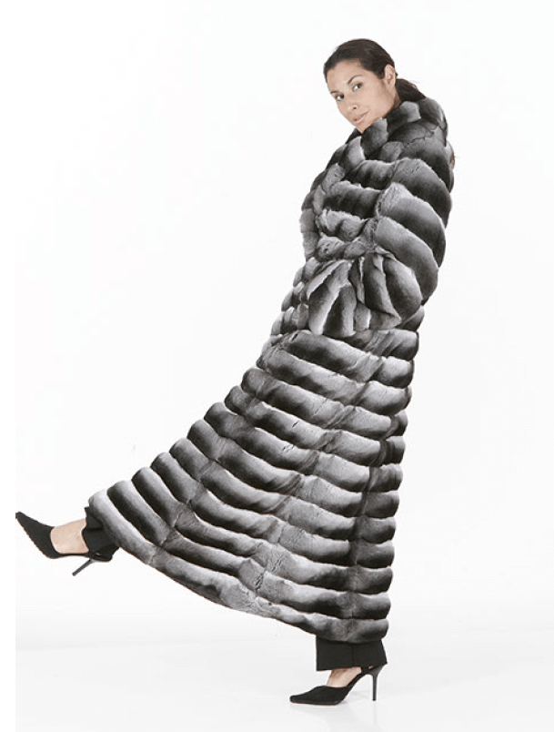 62. Natural Chinchilla Full Length Coat