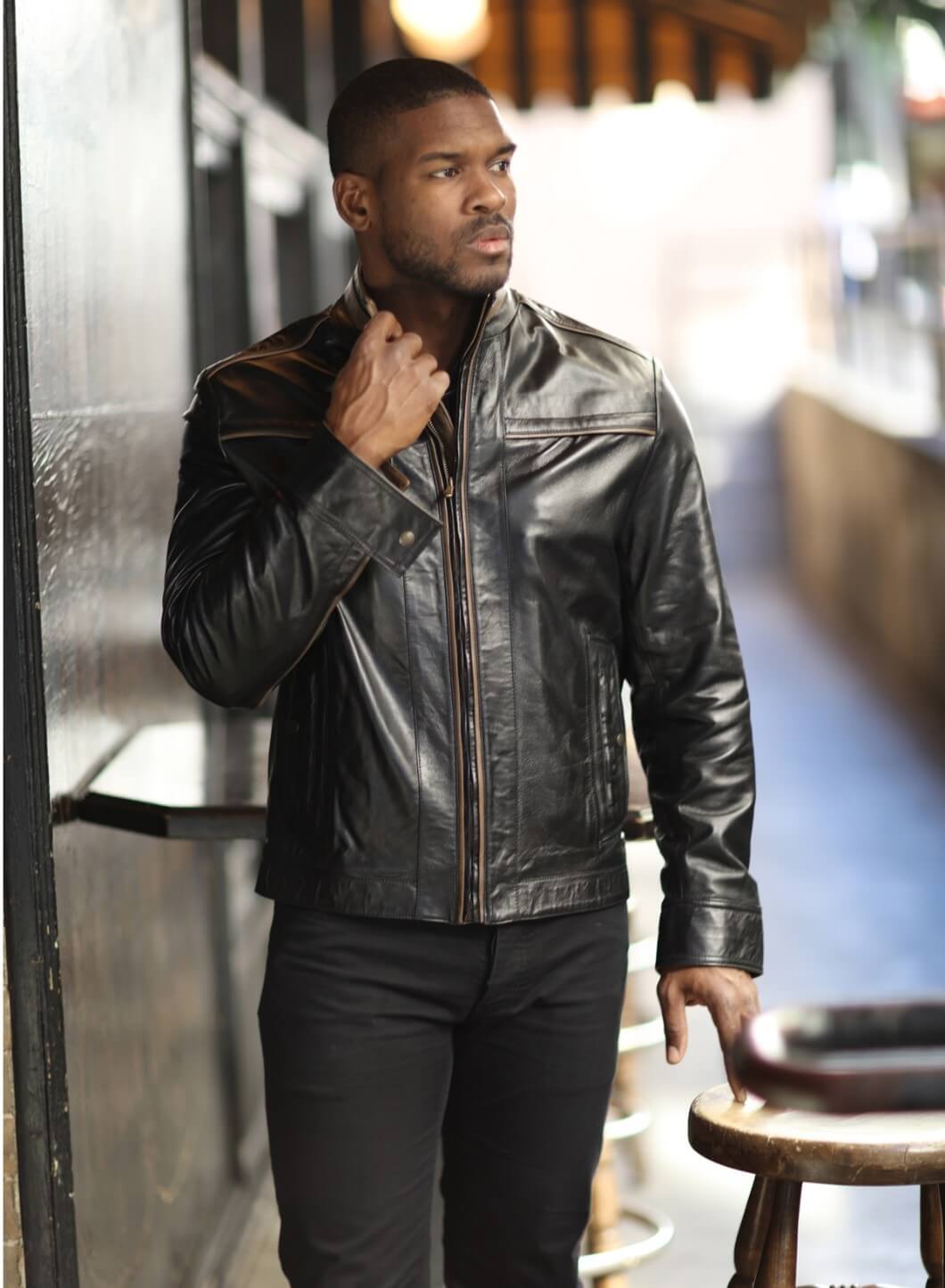 36. Men's Jacket Made With Finest Leather Crafted in Italy