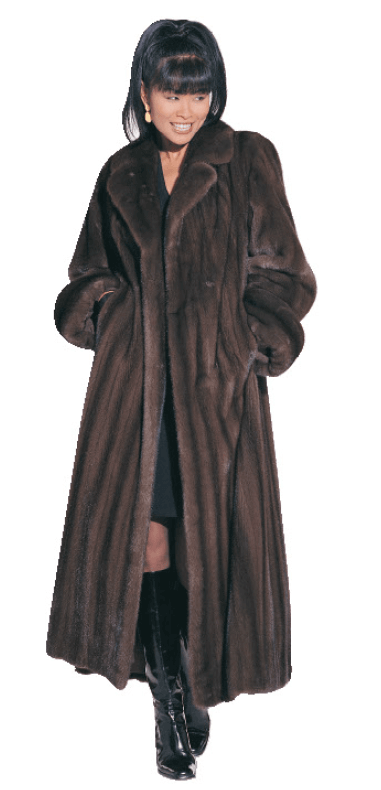 66. Natural Mahogany Mink Coat (length 57 inches)