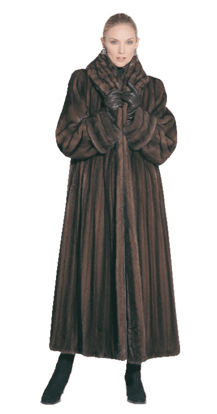 72. Natural Mahogany Female Mink Coat