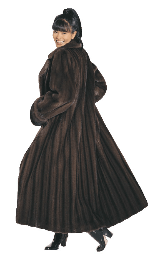 73. Natural Mahogany Female Mink Coat