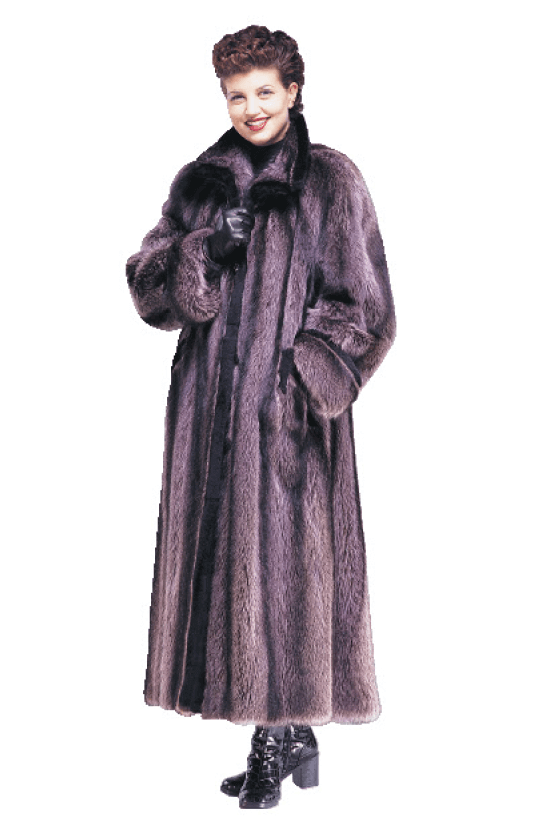 79. Raccoon Coat w/ Mink Trim