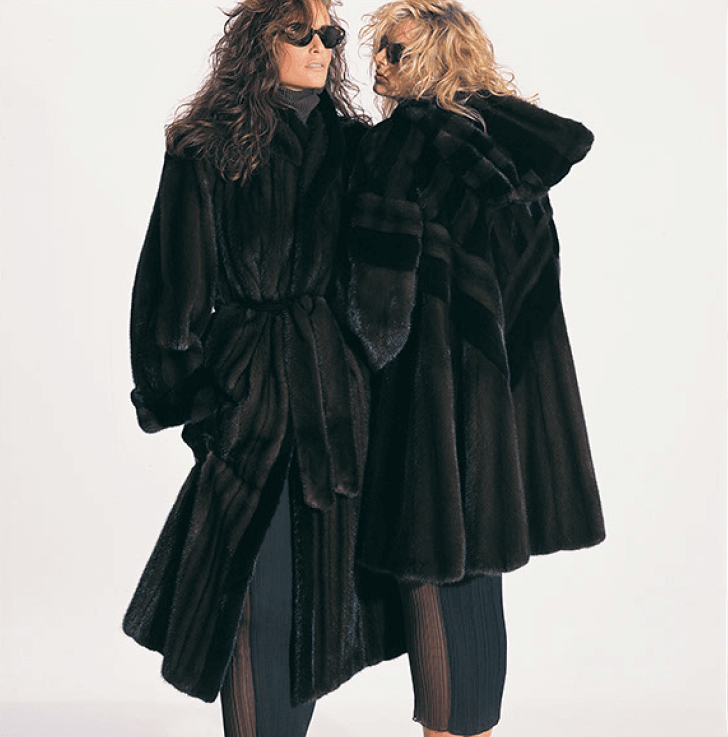 81. Female Dark Mahogany Mink Coat & 7/8 Coat w/ V-Design
