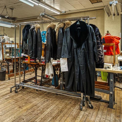 coats waiting to be picked up