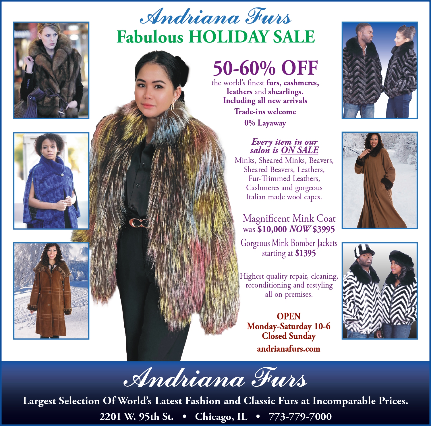 Andriana Furs - Fabulous Holiday Sale Ad
